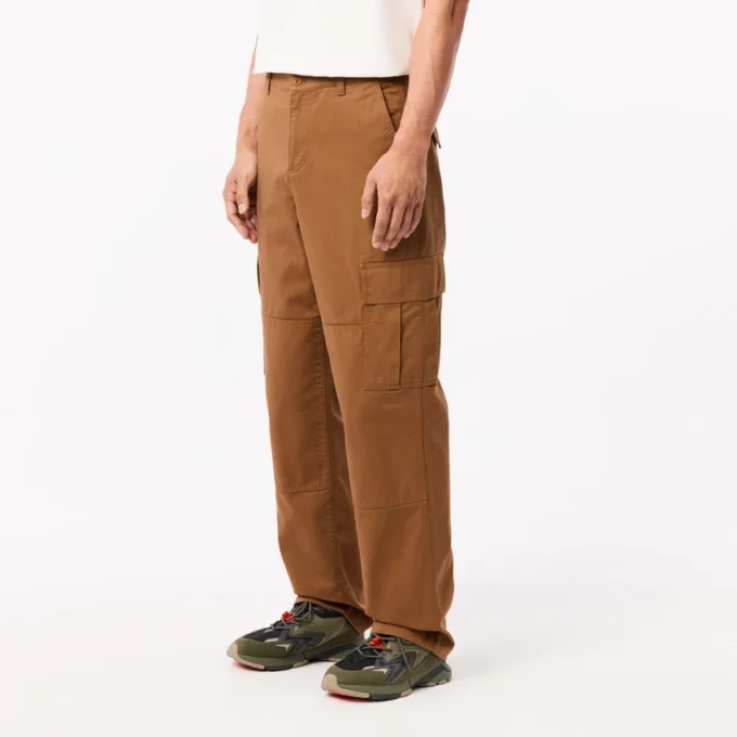 Pantalones cargo de algodón de corte recto para hombre