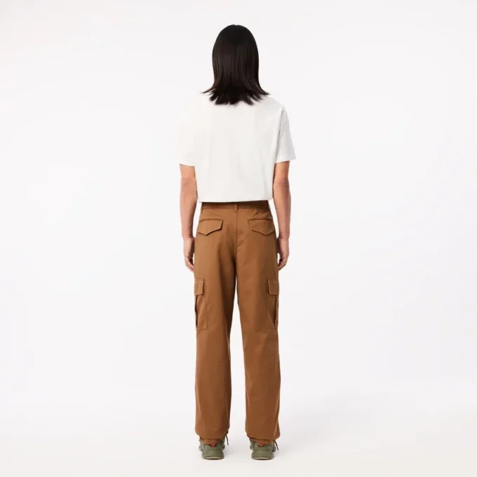 Pantalones cargo de algodón de corte recto para hombre