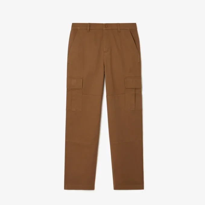 Pantalones cargo de algodón de corte recto para hombre