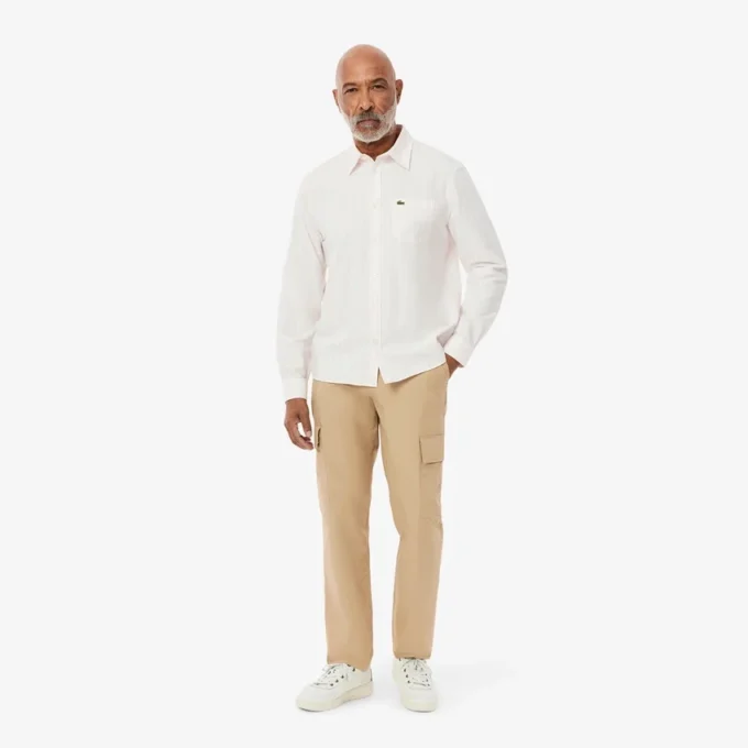 Pantalones cargo de algodón ligero de corte regular para hombre