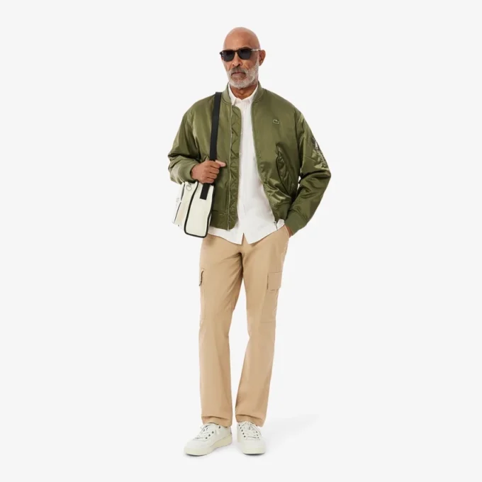 Pantalones cargo de algodón ligero de corte regular para hombre