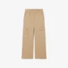 Pantalones cargo de sarga de algodón para niña