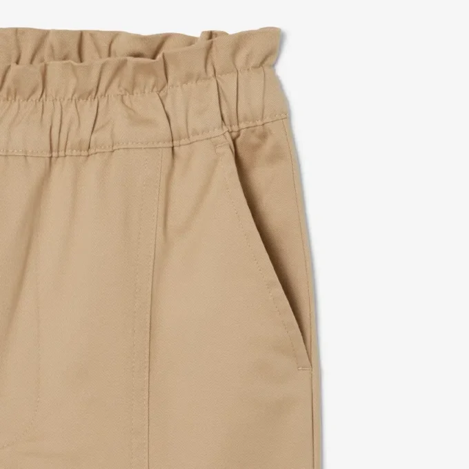 Pantalones cargo de sarga de algodón para niña