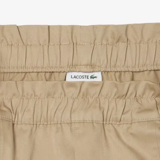 Pantalones cargo de sarga de algodón para niña