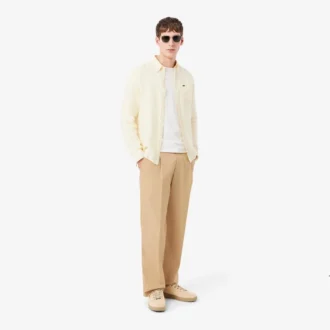 Pantalones chinos de algodón de corte recto