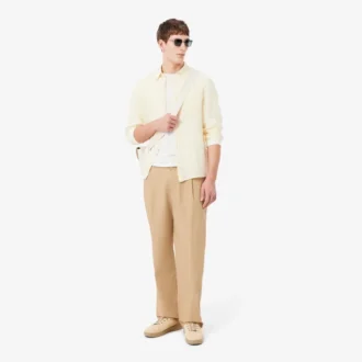 Pantalones chinos de algodón de corte recto
