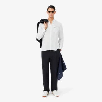 Pantalones chinos de algodón de corte recto