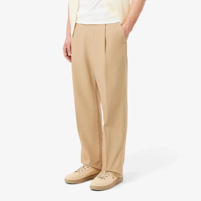 Pantalones chinos de algodón de corte recto