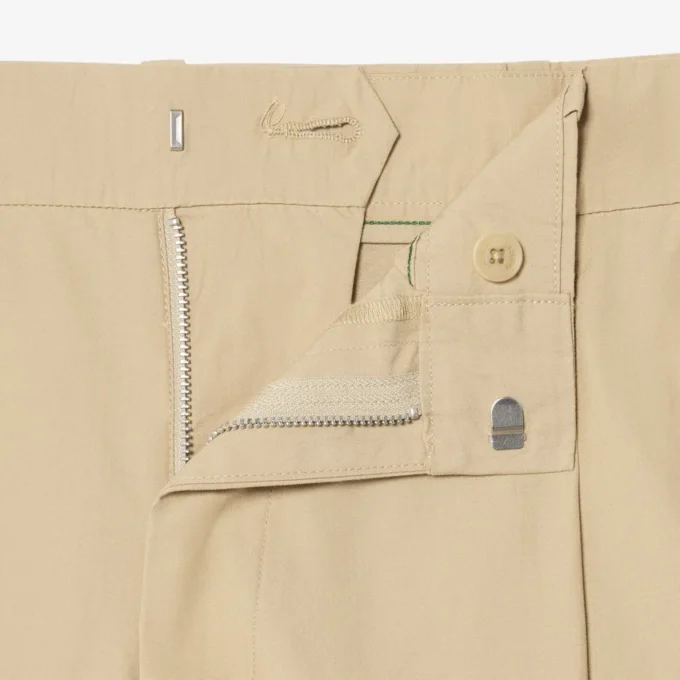Pantalones chinos de algodón de corte recto