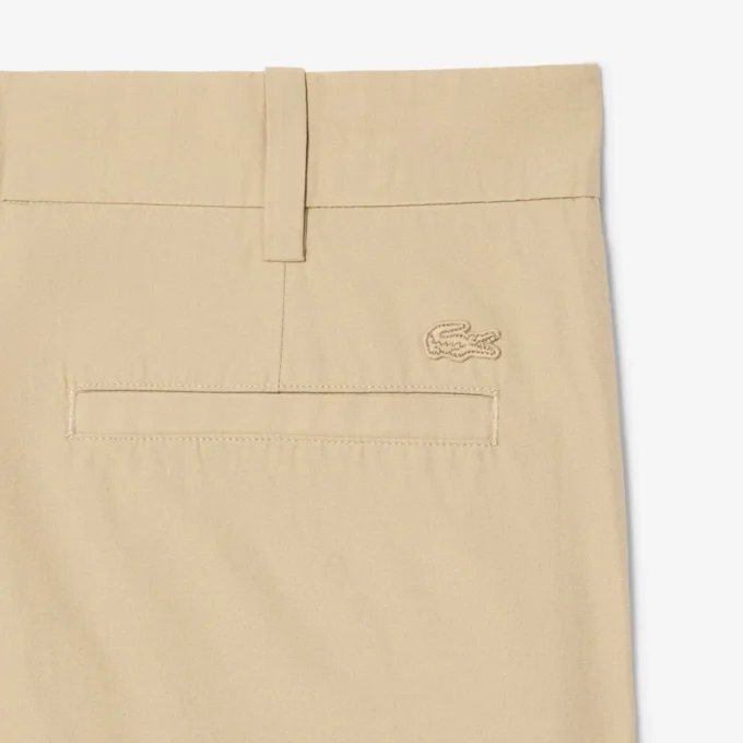 Pantalones chinos de algodón de corte recto