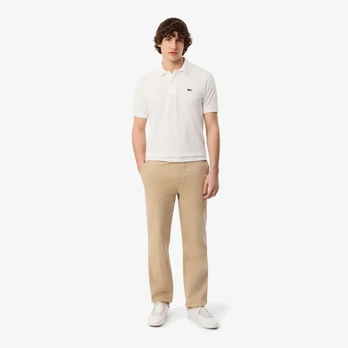 Pantalones chinos de algodón de corte regular