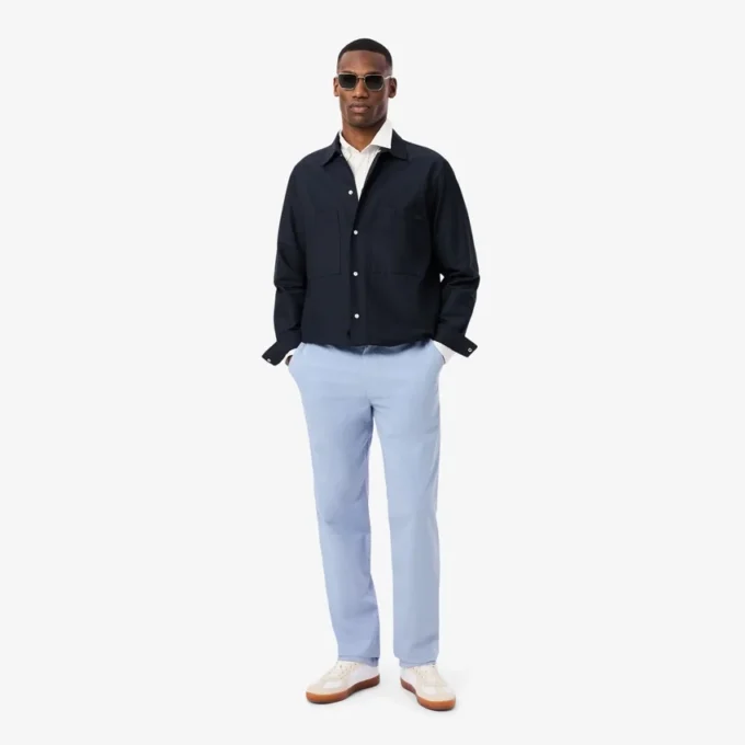 Pantalones chinos de algodón de corte regular