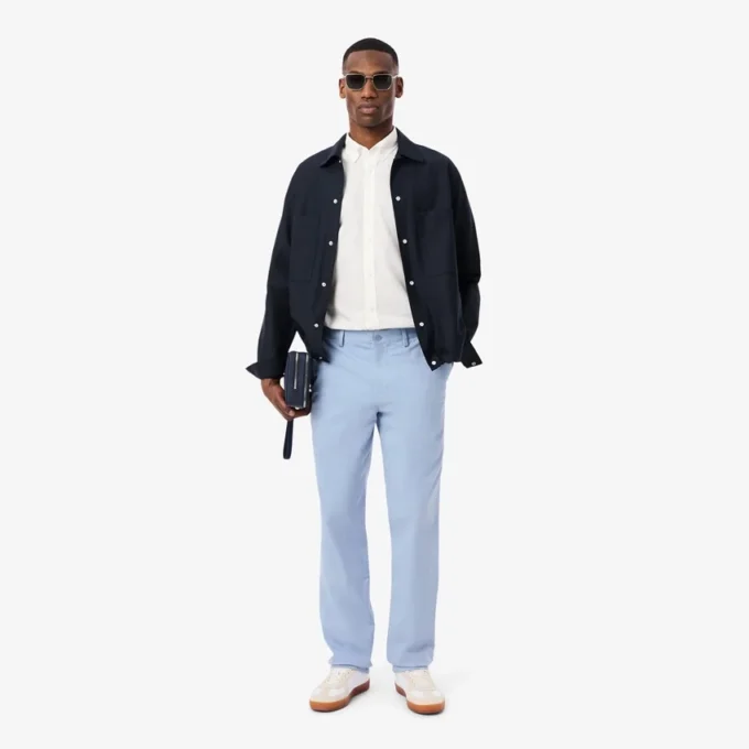 Pantalones chinos de algodón de corte regular