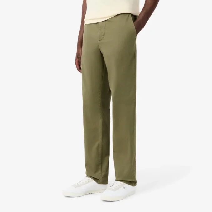 Pantalones chinos de algodón de corte regular
