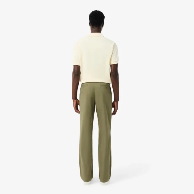 Pantalones chinos de algodón de corte regular