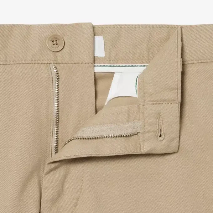 Pantalones chinos de algodón de corte regular