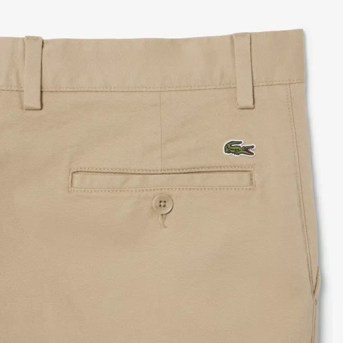 Pantalones chinos de algodón de corte regular