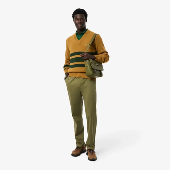 Pantalones chinos de algodón de corte regular para hombre