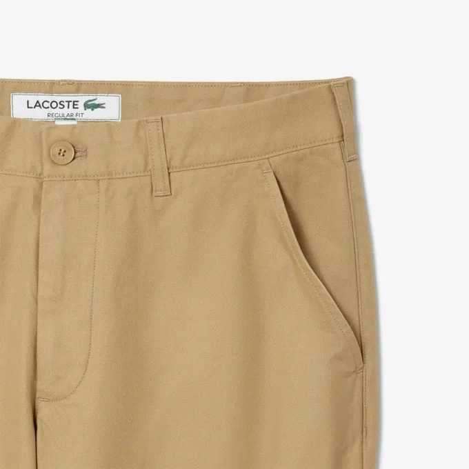 Pantalones chinos de algodón de corte regular para hombre