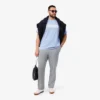 Pantalones chinos de franela de lana de corte regular para hombre