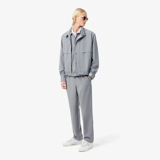Pantalones chinos de franela de lana de corte regular para hombre
