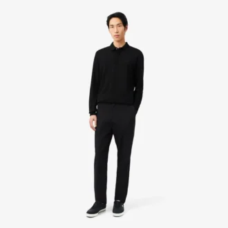 Pantalones chinos de sarga de algodón de corte regular