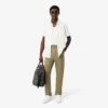 Pantalones chinos de sarga de algodón de corte regular