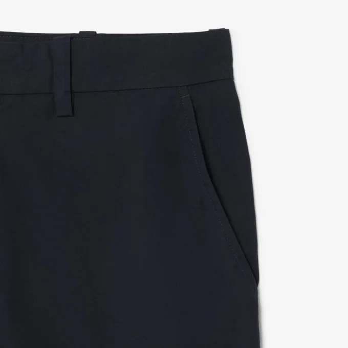 Pantalones chinos de sarga de algodón de corte regular