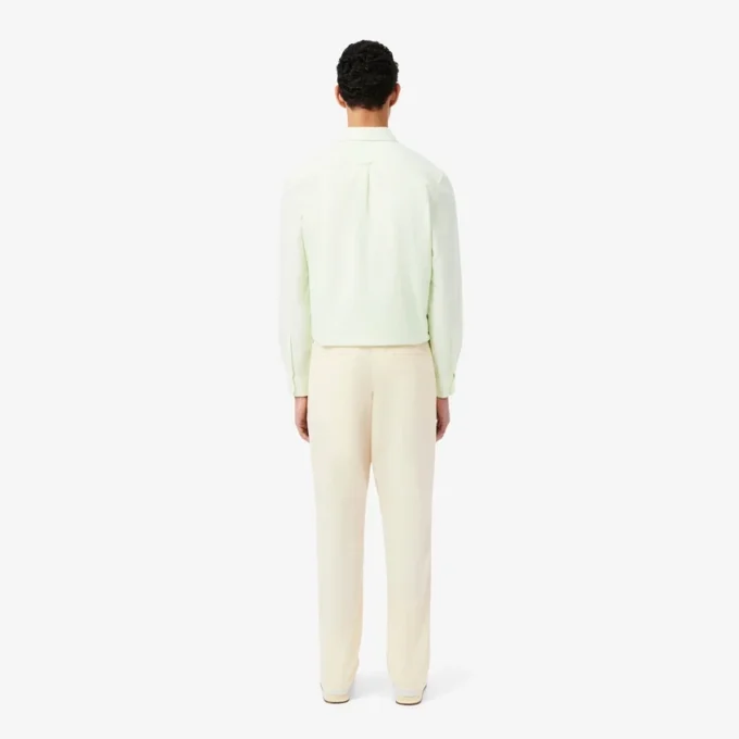 Pantalones chinos de sarga de algodón de corte regular