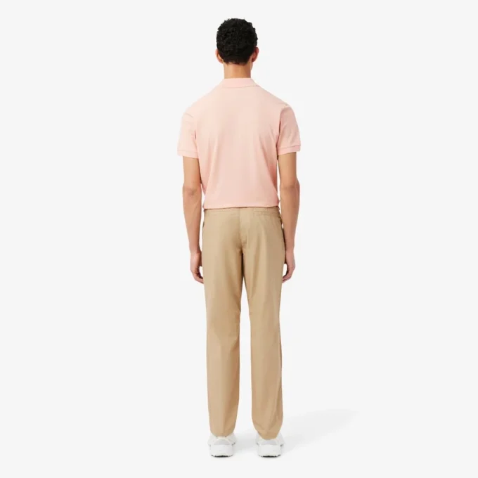 Pantalones chinos de sarga de algodón de corte regular