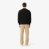Pantalones chinos de sarga de algodón de corte regular