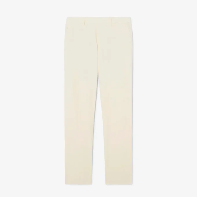 Pantalones chinos de sarga de algodón de corte regular