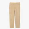 Pantalones chinos de sarga de algodón de corte regular