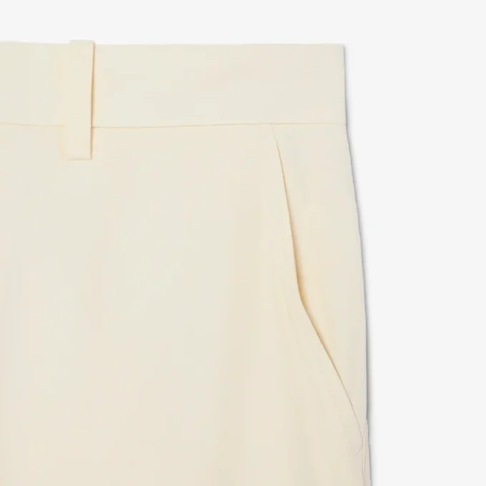 Pantalones chinos de sarga de algodón de corte regular