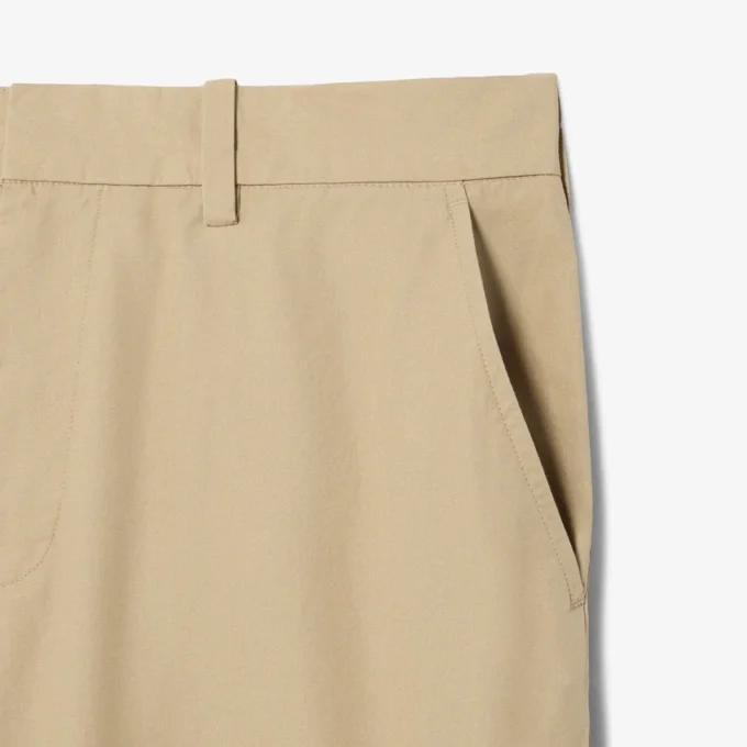Pantalones chinos de sarga de algodón de corte regular