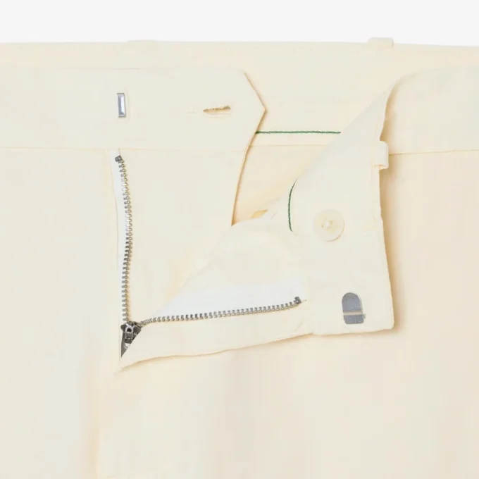 Pantalones chinos de sarga de algodón de corte regular