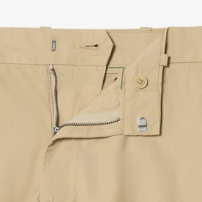 Pantalones chinos de sarga de algodón de corte regular