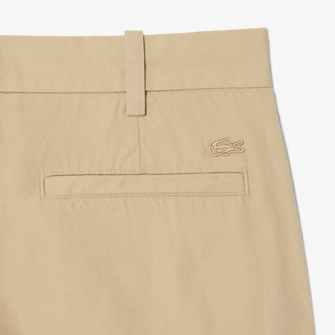 Pantalones chinos de sarga de algodón de corte regular