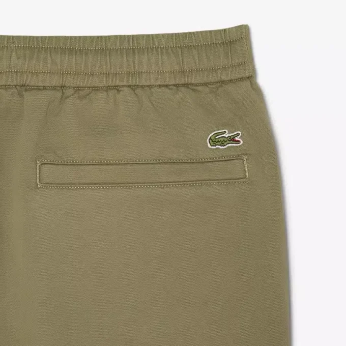 Pantalones chinos de sarga de algodón de corte regular
