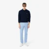 Pantalones chinos de sarga elástica de corte ajustado