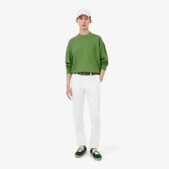 Pantalones chinos de sarga elástica de corte ajustado