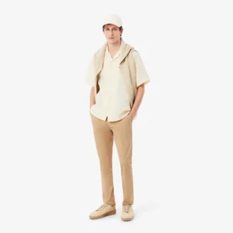 Pantalones chinos de sarga elástica de corte ajustado