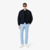 Pantalones chinos de sarga elástica de corte ajustado