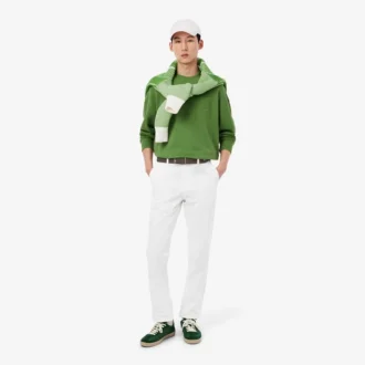 Pantalones chinos de sarga elástica de corte ajustado