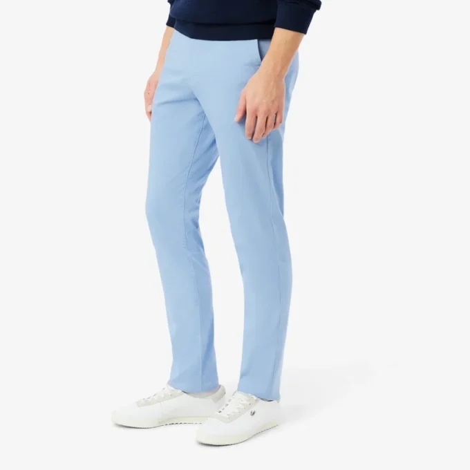 Pantalones chinos de sarga elástica de corte ajustado
