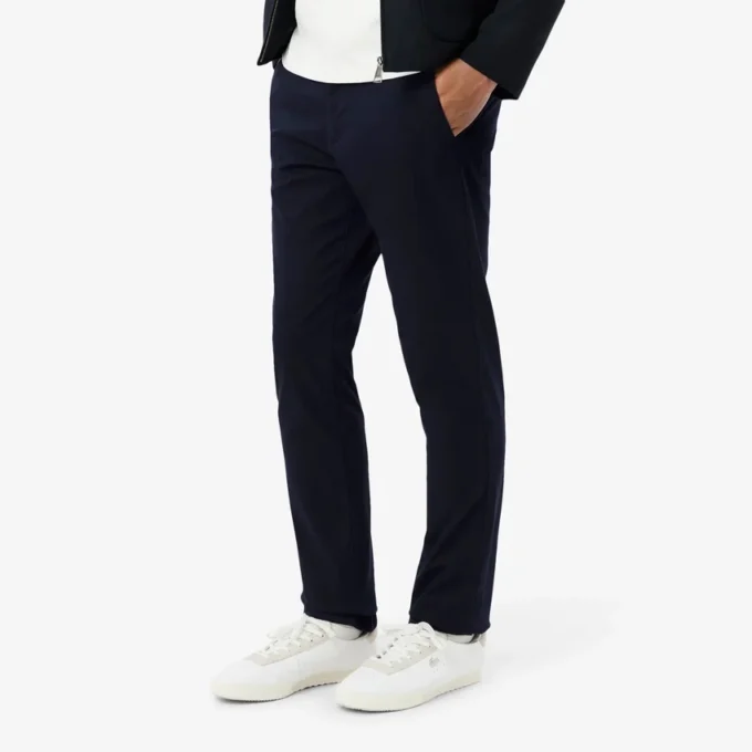 Pantalones chinos de sarga elástica de corte ajustado