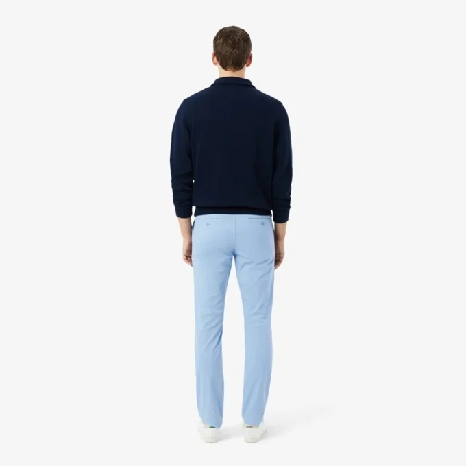 Pantalones chinos de sarga elástica de corte ajustado