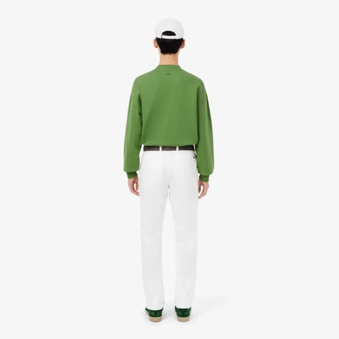 Pantalones chinos de sarga elástica de corte ajustado