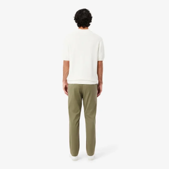 Pantalones chinos de sarga elástica de corte ajustado