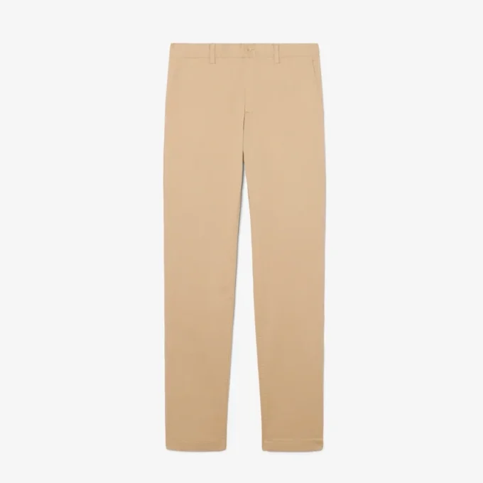 Pantalones chinos de sarga elástica de corte ajustado